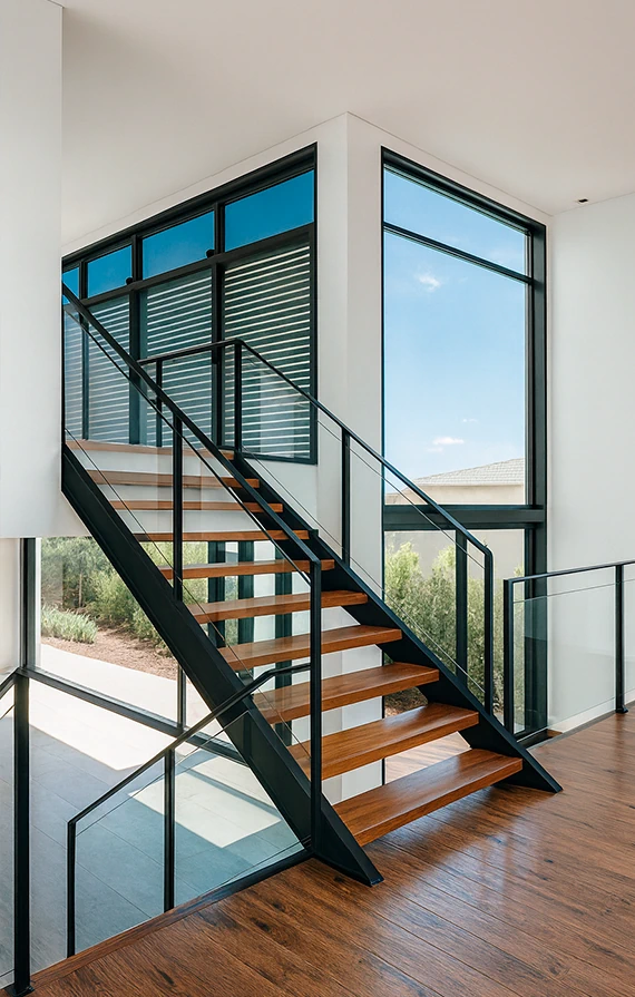 Demonstração de espelhos instalados